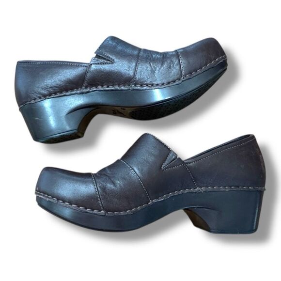 Dansko Tenley Brown Leather Clogs Minimalist Office Women's Size EU 37 / US 6.5 - Picture 6 of 10
